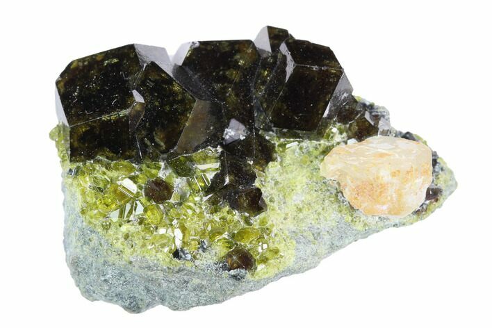 Andradite Garnet, Diopside & Calcite Association - Afghanistan #121358